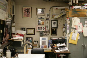 Photograph of John Gianutsos' office on January 20, 2008, the day that he died.