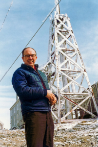 Forbes Rockwell, Jr on top of Mount Washington.